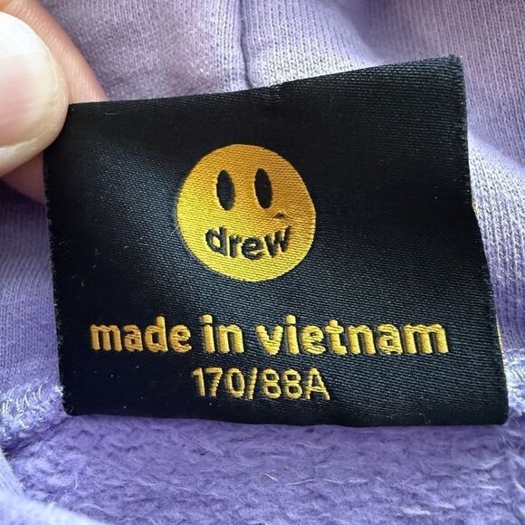 Drew House Lavender Mascot Oversized Hoodie Heavy Fleece S Lavender NWOT - Picture 7 of 10